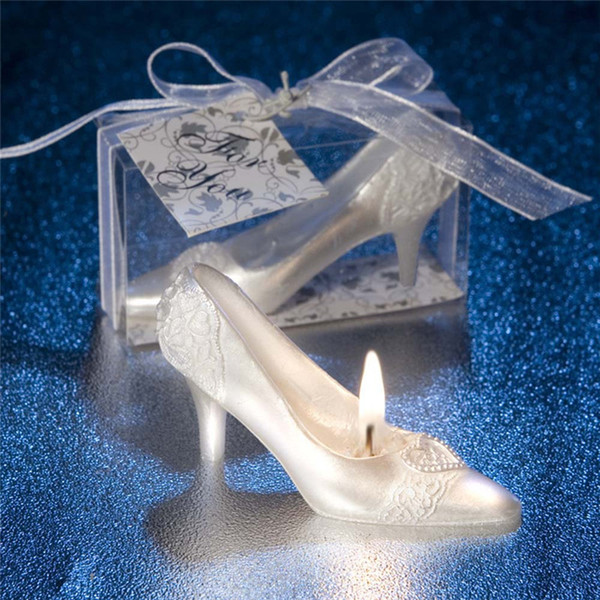 Crystal Shoe Candle Cinderella Princess Inspired High Heel Shoe Party Decoration for Weddings, Birthday Party, Table Serving, Candy ect