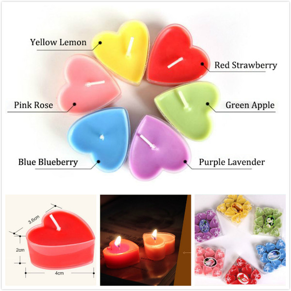 Romantic Valentine's Day Exquisite PVC Boxed Heart-shaped Jelly Aromatherapy Candles Proposal Tea Wax Wedding Birthday Decorating