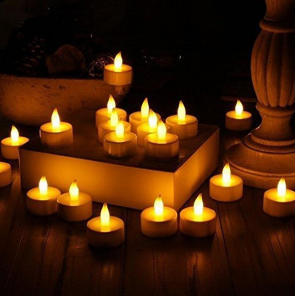 LED Tea Lights Flameless Votive Tealights Candle Flickering Bulb light Small Electric Fake Tea Candle Realistic for Wedding Table Gift LX653