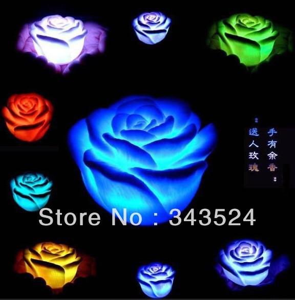 LED Changing Color Floating Rose Flower light