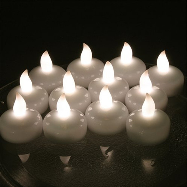 24pcs Floating Candles Wedding Vela Para Casamento Led Bougie Mariage For Wedding Decoration Velas De Led With Yellow Velas Boda