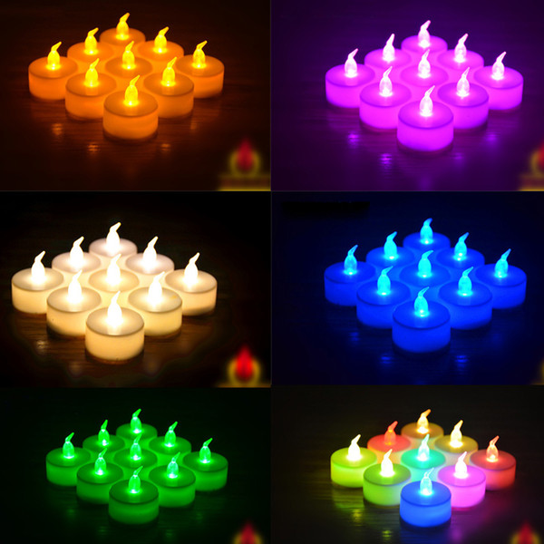 Electronic Smokeless LED Candle Battery Operated Flicker LED Tea Light Wedding Candles Birthday Party Christmas Decoration