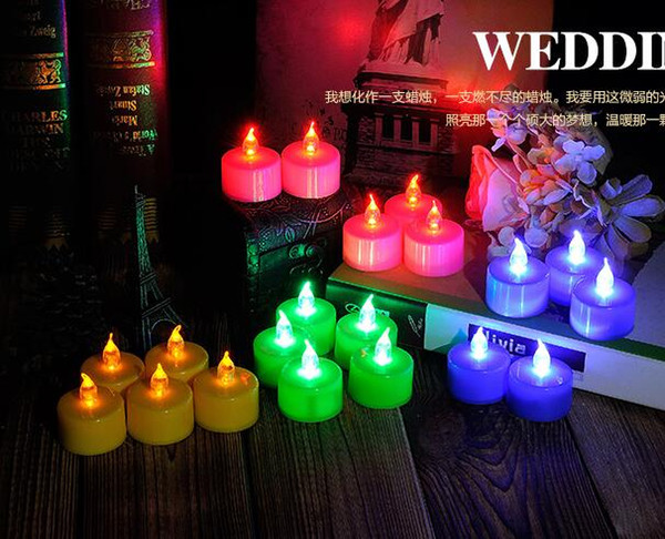 Electronic candle lamp LED Candles Light Flashing Flameless Colorful candle Light Candle Lamp Wedding Valentine's day candle Light