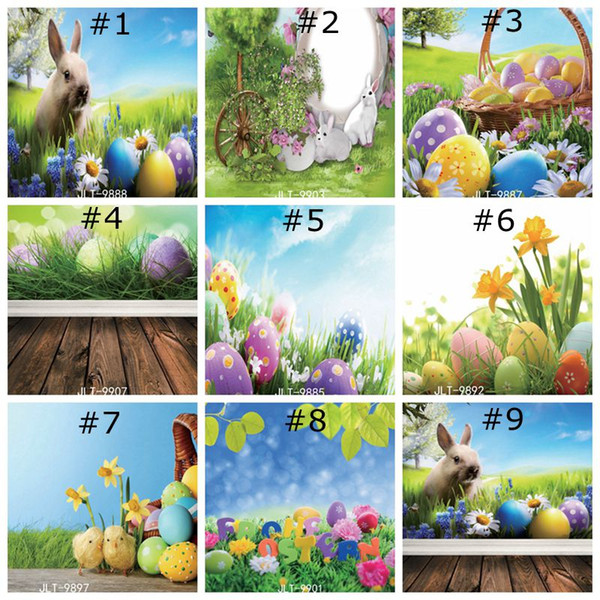 Easter Eggs Backdrop Spring Scenery Sunshine Grass Land Outside Picnic Background Newborn Baby Home Decor Wallpapers Children Birthday Party