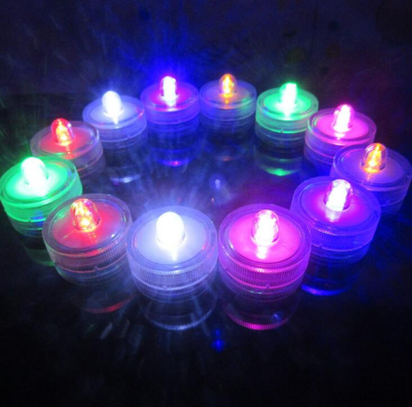 12pcs/set Waterproof Submersible LED Tea Light Electronic Candle Light for Wedding Party Christmas Valentine Decoration