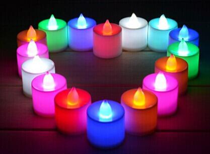 LED wedding tealights electronic candle light party event flameless flickering battery candles plastic Home Décor colorful