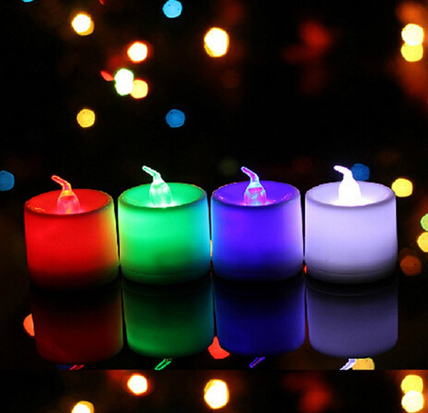 wholesale 24pcs/Set Led Flameless Color Changing Flickering Tealight Candles Battery Operated for Wedding Birthday Party Christmas Home