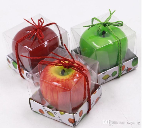 Fruit Candles Apple Shaped Candle Scented Bougie Festival Atmosphere Romantic Party Decoration Christmas Eve New Year Decor Bougie SN1155