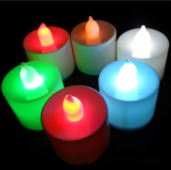 Wholesale Wedding Party Decoration Romantic Flameless Electronic 7 Color LED Candle Light Tealight Cups Stable Mode Battery Operated