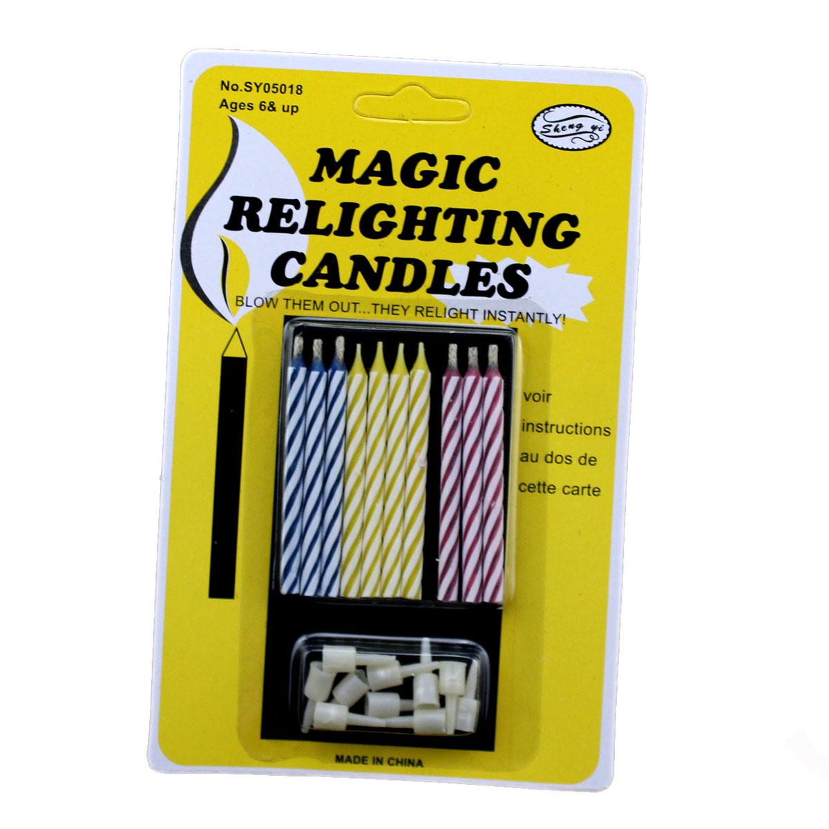 Birthday party gift Eternal Cake candle blowing and Relighting candles Magic Relighting candles Birthday Tricky Toy April Fool's Day supply