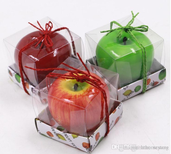 Fruit Candles Apple Shaped Candle Scented Bougie Festival Atmosphere Romantic Party Decoration Christmas Eve New Year Decor Bougie SN1155