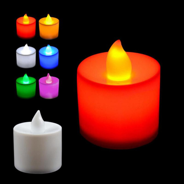 Plastic Candle Shape LED Flameless Candles Light For Romantic Wedding Party Holiday Decoration