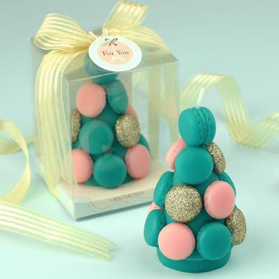 Baby boy girl Adult Birthday candle gift box packing lovely Macaron shape Candle Adorable Party Cake Topper Baby Shower Favors #472