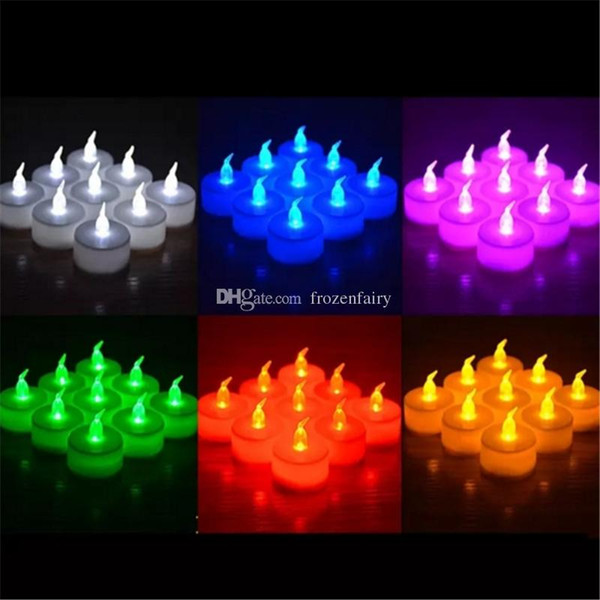 3.5*4.5cm Battery Operated Flicker Flameless LED Tealight Tea Candles Light Wedding Birthday Party Christmas Decoration bb584-594 2018012215