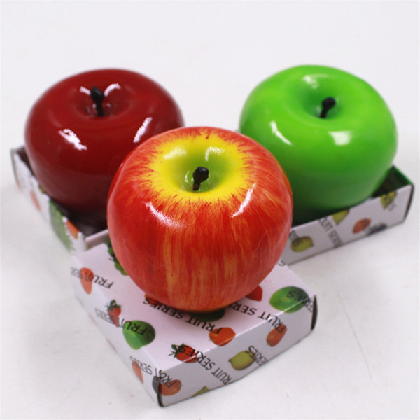 New Simulation Fruit Candles Apple Shaped Candle Scented Bougie Festival Atmosphere Romantic Party Decoration Christmas Eve Decor Candle