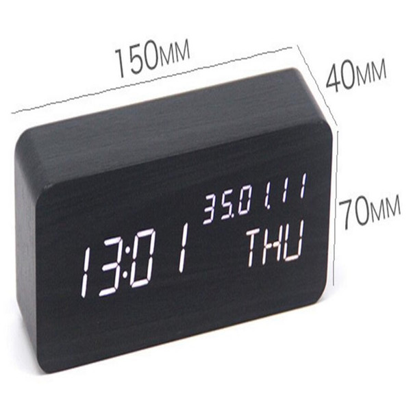 Multipurpose Mini digital clock Electronic alarm clock LED Desk Clocks with Acoustic Control Sensing