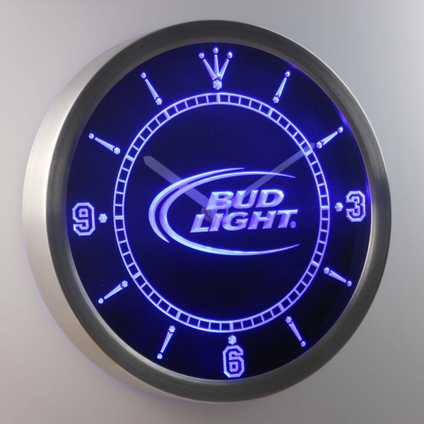 nc0470 Bud Light LUMINOVA Neon Sign Bar Beer Decor LED Wall Clock Free Shipping Dropshipping Wholesale