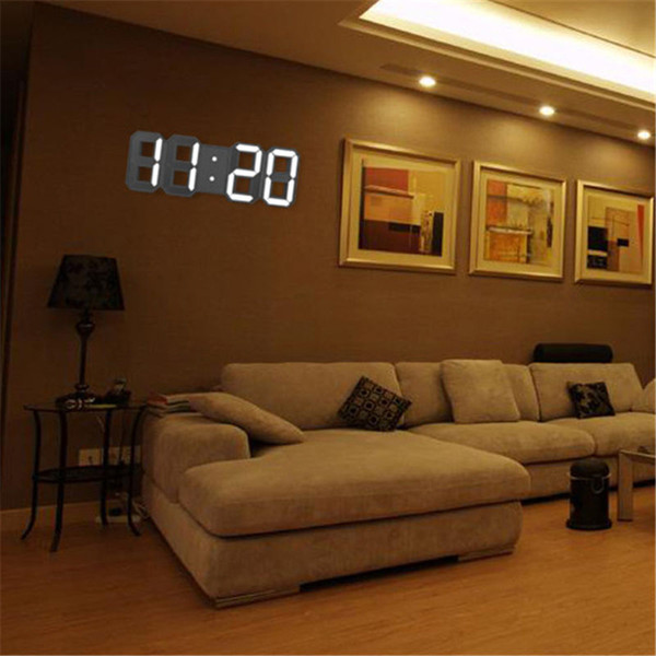 AimecorModern Digital LED Table Desk Night Wall Clock Alarm Watch 24 or 12 Hour Display*30 D19011702