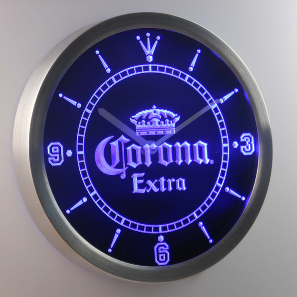 nc0092 Corona Extra Crown LUMINOVA Neon Sign Bar Beer Decor LED Wall Clock Free Shipping Dropshipping Wholesale