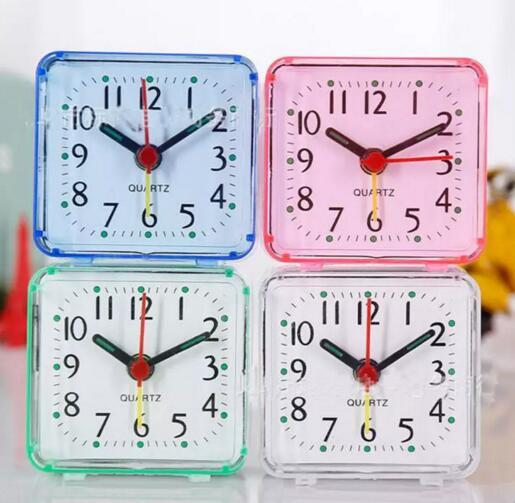 Home Outdoor Portable Cute Mini Cartoon Multi-function Trip Bed Beep Desktop Alarm Clock Mini Portable Table Clocks DHL