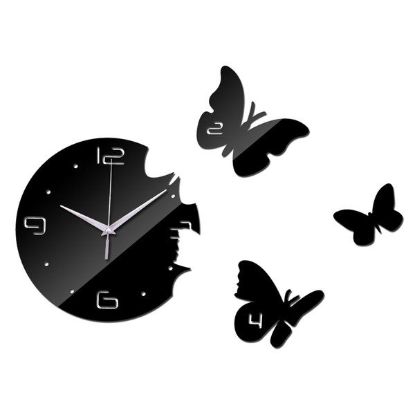 2016 New Wall Clock Diy Ciocks Quartz Watch Acrylic Mirror 3d Stickers Living Room Europe Needle Reloj De Pared Horloge Murale