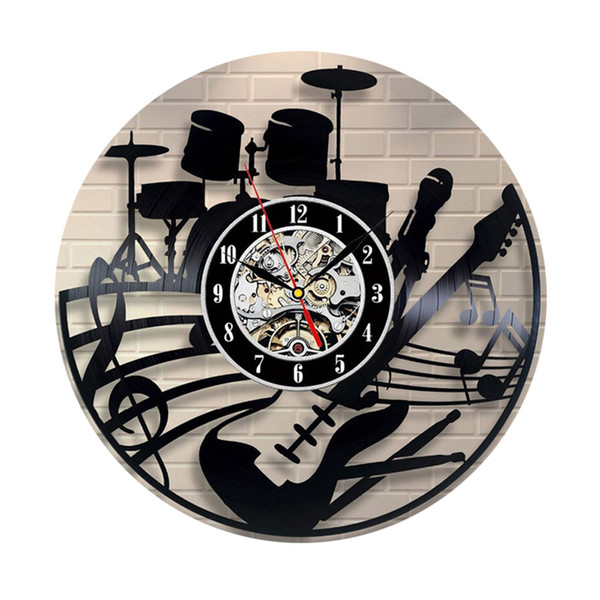 High Quality Wall Clock CD Record Modern Design Musical Theme Home Decoration Art Clocks for Living Room Bedroom @LS JY06