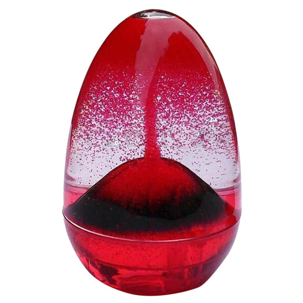 Exquisite Egg Sand Clock Liquid Oil Glass Sandglass Hourglass Timer Home Decor Birthday Gift Three Colors