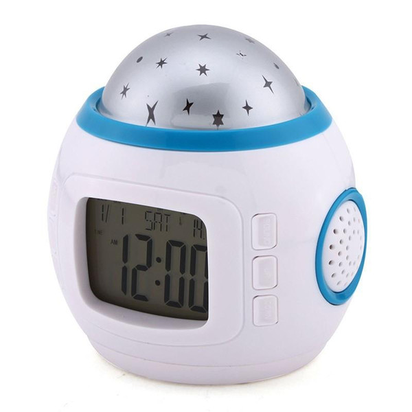 New Starry Sky Music Projector electronic calendar colourful creative multi-function LED Clock Free Shipping LDD 136a