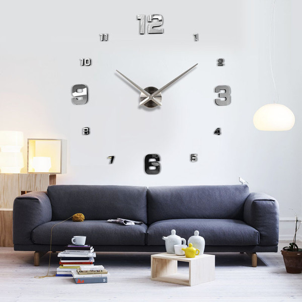 Wholesale-Muhsein Fashion 3D Big Size Wall Clock Mirror Sticker DIY Brief Living Room Decor Meetting Room Wall Clock Diy Brand Wall Clocks