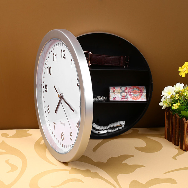 Wholesale- Hidden Secret Wall Clock Safe Stash Jewellery Stuff Storage Container Box