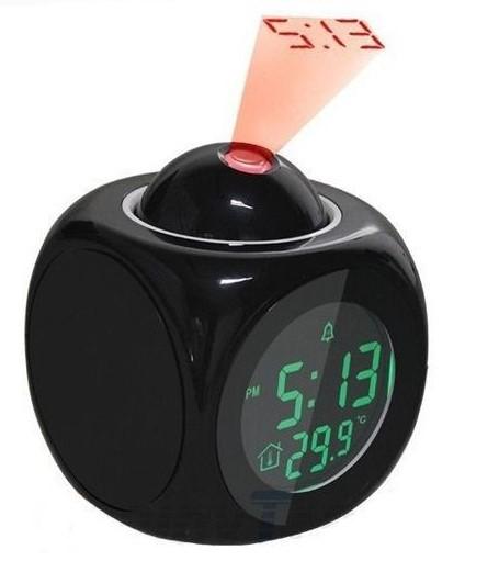 NEW Favor Xp Projection Alarm Clock Super Dimensional Sound Controlled Clock Projector LED Back Light Voice Projection Alarm Clock DHL Ship