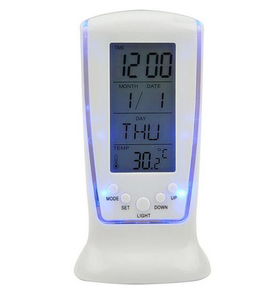 wholesale Desk Table Clocks Digital Alarm LED Calendar Thermometer glowing led lights clocks gifts Luminous muted lounger countdown timer 65