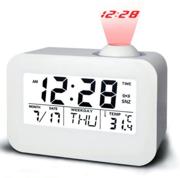 Voice-activated backlight voice time alarm clock projection clock Perpetual Calendar snooze LED clock