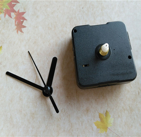 Wholesale 50PCS 12mm Shaft Sweep Quartz Clock Movement Mechanism with Short Black Metal Hands DIY Kits