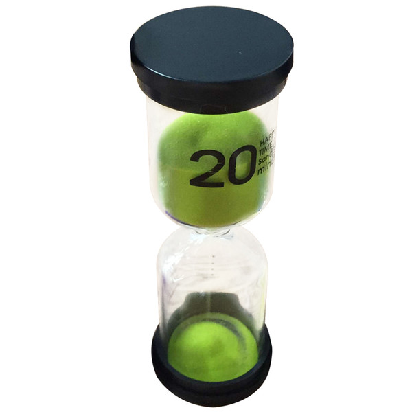 Practical Boutique 1 Green Glass + Sand 20 minute tick time Hourglass With packaging 13*4.3cm