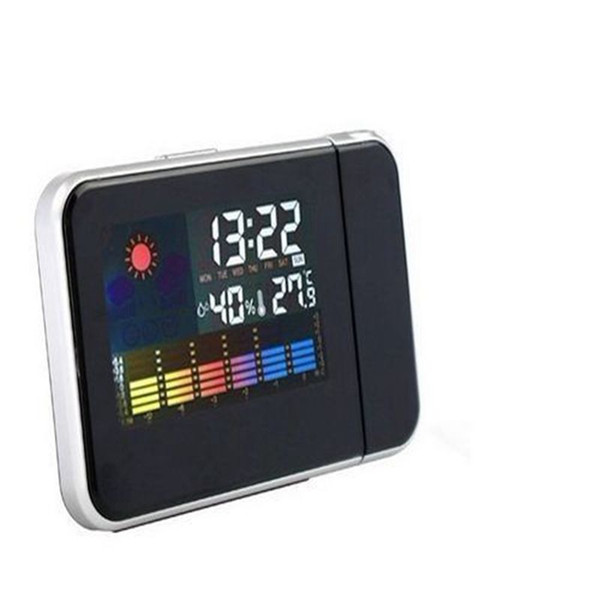 Digital Projection Alarm Clock Calender Thermometer Weather Station Alarm and Snooze 50pcs/lot Hot Selling Free Shipping