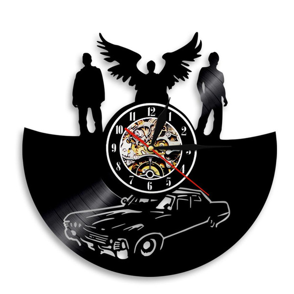 Supernatural3 Vintage vinyl record wall clock Classic 3D wall art deco wall clock