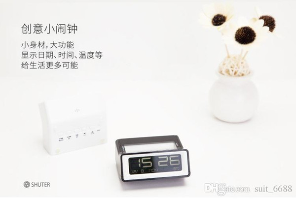 free shipping Lazy creative gift clockwork plastic water sucker alarm clock electronic clock alarm clock alarm clock student table