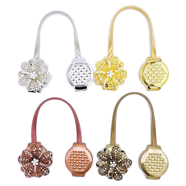 Stylish Shaped Magnet Flower Curtain Magnetic Curtains Buckle Window Screening Ball Clip Holder Accessories 4 Colors