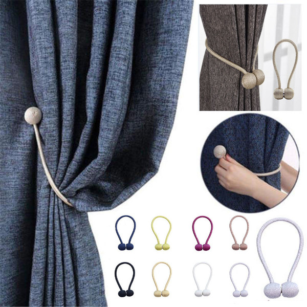 Fashion Magnetic Curtain Tiebacks Drape Rope Holdbacks For buckle Sheer Panels Bedroom Rope Strap Home Decor WX9-1331