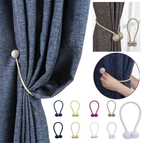 Magnetic Curtain Tiebacks Drape Rope Holdbacks For Magnet buckle Sheer Panels Bedroom Rope Strap Home Decor