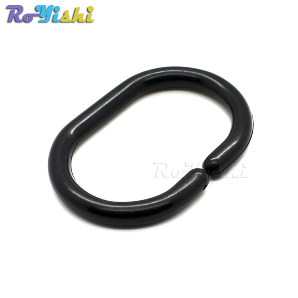 50pcs/lot 58*40.5mm Black Plastic Shower Curtain Ring Hook Buckle For Curtain Accessories