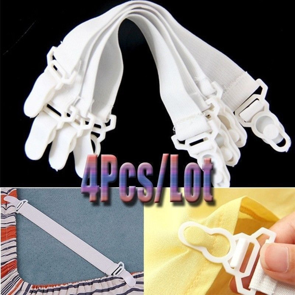 4pcs Triangle Bed Mattress Sheet Clips Grippers Straps Suspender Fastener Holder