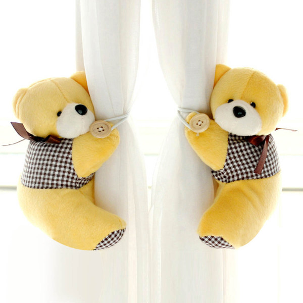 1 Pair pretty cute Baby Kid Cartoon Bear Holder Nursery Bedroom Curtain Tieback Buckle Hook 5 Colors Free Shipping&Wholesales