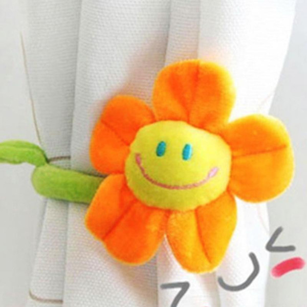 2 pcs Sun flower Window curtain Clasps Holders Buckle Tieback Belt Hook furniture Home Decor accessories