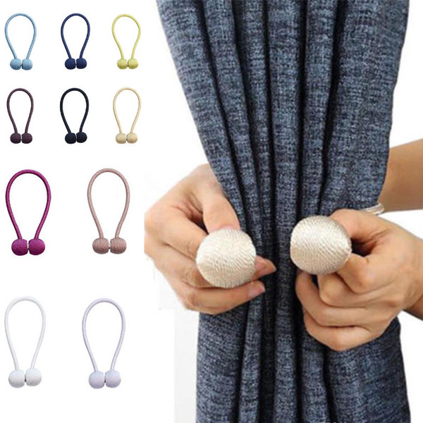 Magnetic Curtain Tiebacks Drape Rope Holdbacks For Magnet buckle Sheer Panels Bedroom Rope Strap Home Decor WX9-1331