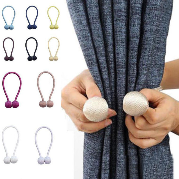 Fashion Magnetic Curtain Tiebacks Drape Rope Holdbacks For buckle Sheer Panels Bedroom Rope Strap Home Decor