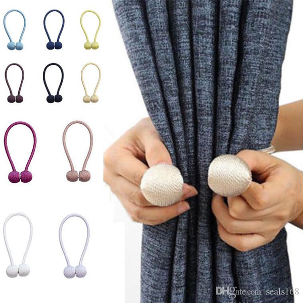 Fashion Magnetic Curtain Tiebacks Drape Rope Holdbacks For buckle Sheer Panels Bedroom Rope Strap Home Decor HH9-2085