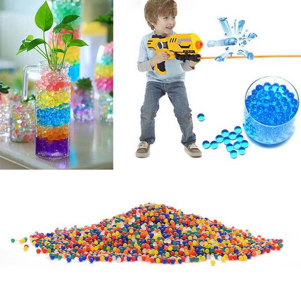 10000PCS/ Bag Pearl Shaped Crystal Soil Water Beads Mud Grow Magic Jelly Balls Home Decor Aqua Soil For Water Gun