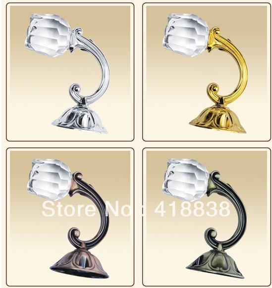 Free shippig- 2Pcs/set Big size Rose Crystal Tie Back Wall Hook Tieback Hooks Curtain hook Towel Hanger WS-3005